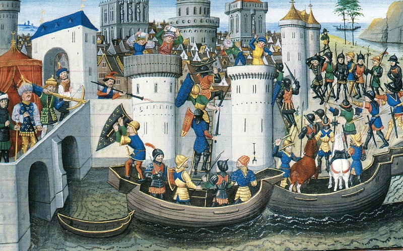 Conquest of Constantinople by the Crusaders in 1204, 15th Century, Wikimedia Commons